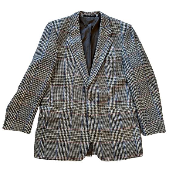 VTG SMITH'S BERMUDA Alexanders of Scotland 100% Lambswool Tweed Plaid Blazer - Picture 1 of 16